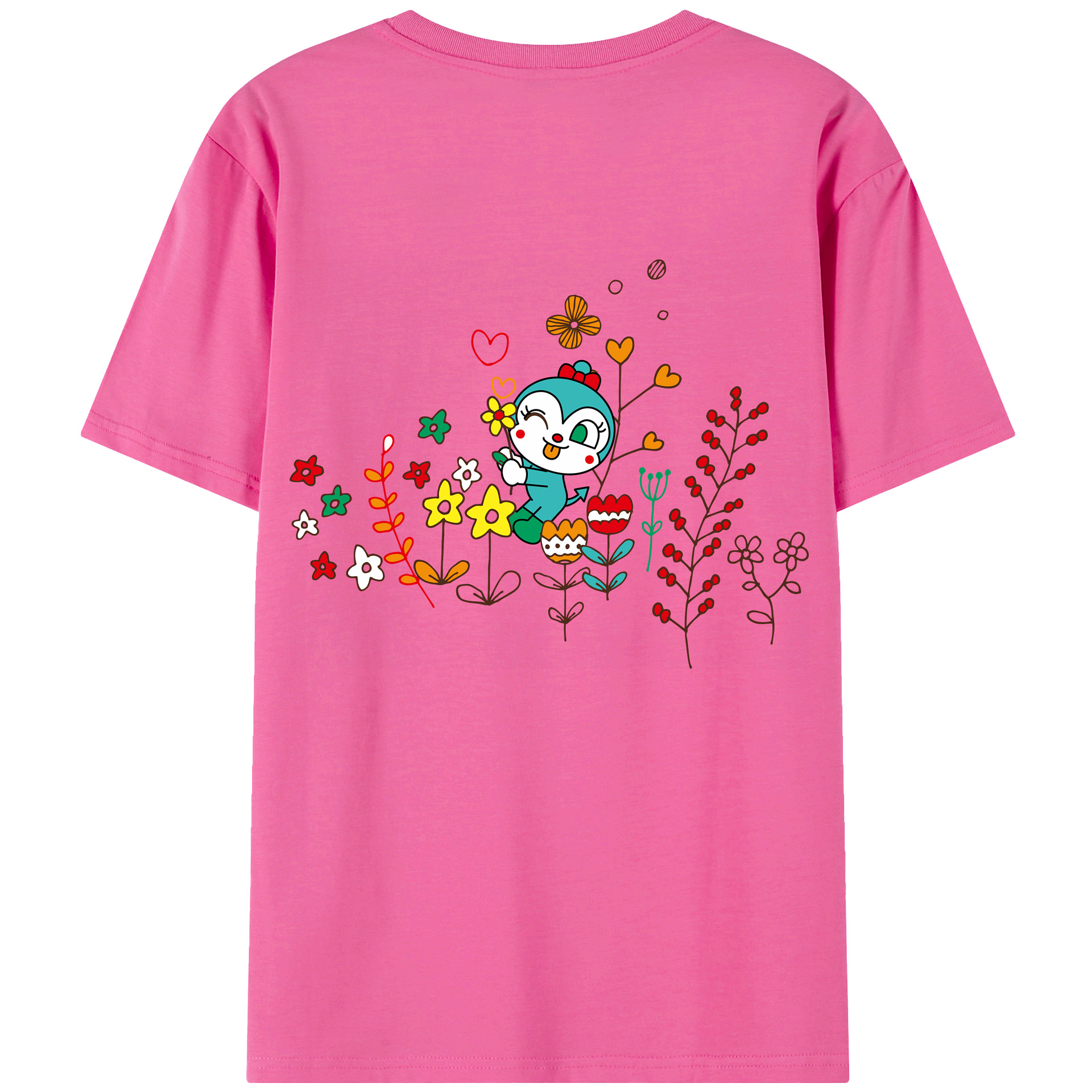 （画像用） アンパンマン Anpanman レディース半袖Tシャツ(バックプリント)